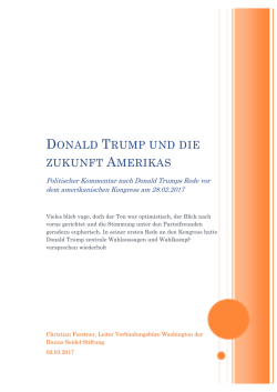 Donald Trump und die zukunft Amerikas - Hanns-Seidel