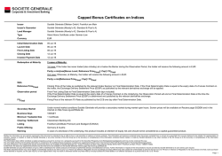 Capped Bonus Certificates on Indices