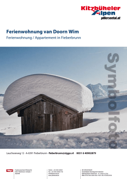 Ferienwohnung van Doorn Wim in Fieberbrunn