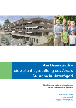 die Zukunftsgestaltung des Areals St. Anna in Unter&auml;geri