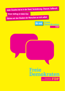 Lesen unsere neue Broschüre und erfahren Sie alles über die FDP