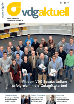 Mit dem VDG-Zusatzstudium erfolgreich in die Zukunft starten!