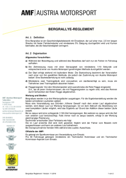 Austria Motorsport Bergrallye Reglement.