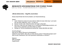 h&ouml;ckeinstieg - Cevi Region Bern