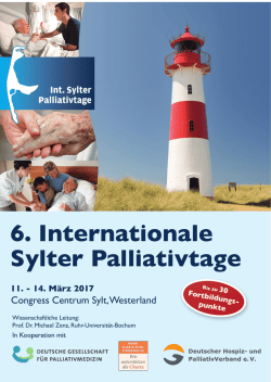 Programm 2017 - Internationale Sylter Palliativtage