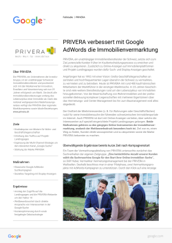 PRIVERA verbessert mit Google AdWords die Immobilienvermarktung