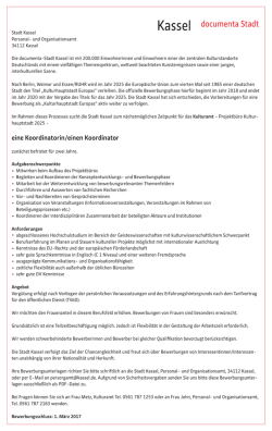 eine Koordinatorin/einen Koordinator