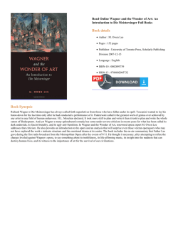 Read Online Wagner and the Wonder of Art: An