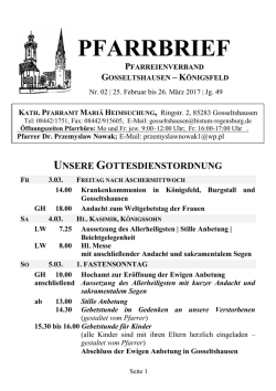 Gottesdienstordnung