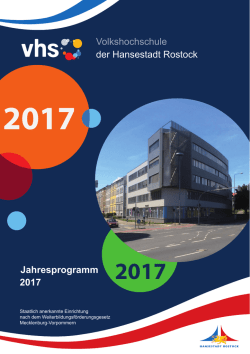 Fachbereich - Volkshochschule der Hansestadt Rostock