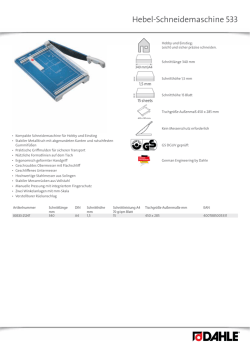 Hebel-Schneidemaschine 533