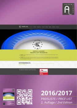 Preisliste 2016/2017 2te Auflage