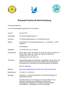 Ausschreibung Rumeln-Kaldenhausen 29.04.2017 - TVPro
