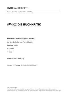 SWR2 DIE BUCHKRITIK