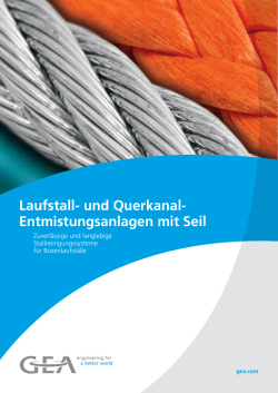 Laufstall- und Querkanal- Entmistungsanlagen mit Seil
