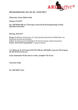 Die Wochenthemen zum Ausdrucken