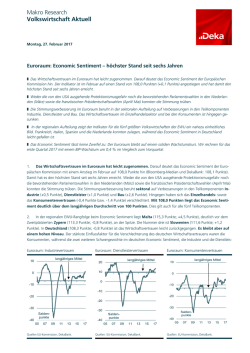 Euroraum: Economic Sentiment - höchster Stand seit sechs
