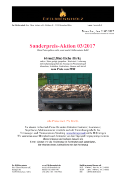 Sonderpreis-Aktion 03/2017