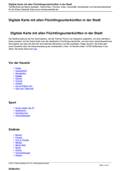 Digitale Karte mit allen Fl&uuml;chtlingsunterk&uuml;nften in