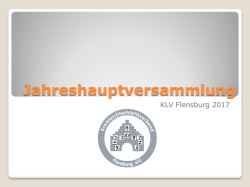 Jahreshauptversammlung