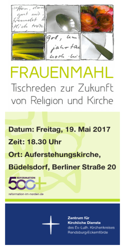 Informationen im Flyer. - Luth. Kirchenkreis Rendsburg
