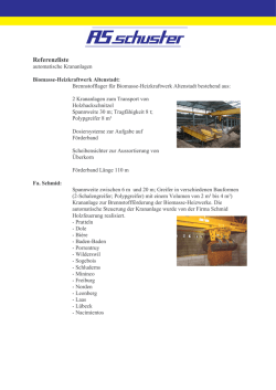 Referenzliste - Schuster Kranbau