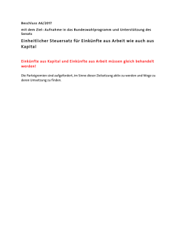 Einheitlicher Steuersatz f&uuml;r Eink&uuml;nfte aus Arbeit - SPD Bremen-Nord