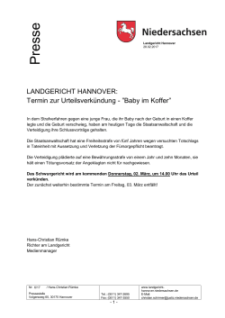 Presse - Landgericht Hannover