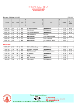 Spielansetzung RWN per 27.02.2017 - SC Rot