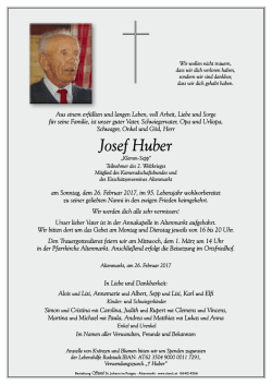 Josef Huber - Bestattung Sterzl