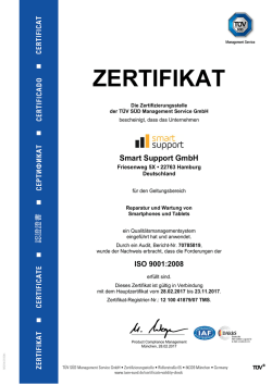 zertifikat - Smart Support GmbH