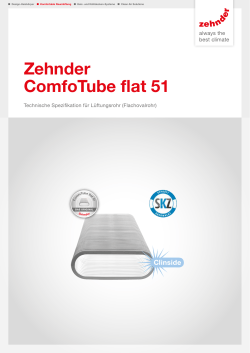 Technische Spezifikation Zehnder ComfoTube Flat 51