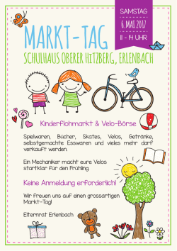 Markt -Tag - Flyer - beim Elternrat Erlenbach