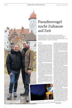 Paradiesvogel sucht Zuhause auf Zeit