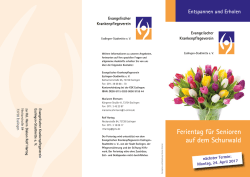 24. April 2017 - Evangelischer Krankenpflegeverein Esslingen