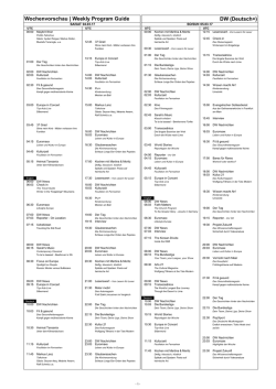 Wochenvorschauen KW09+10