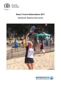 Beach Tennis Nationalteam 2017 Steckbrief: Beatrice Brennstuhl