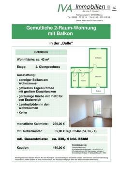 in sehr ruhige Lage - sanierter Altbau - Erdgeschoss