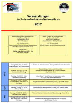 Jahresprogramm KMS 2017