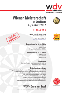 Plakat - Wiener Darts Verband