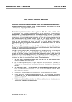 Drucksachen allgemein - Nieders&auml;chsischer Landtag