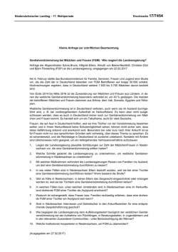 Drucksachen allgemein - Nieders&auml;chsischer Landtag
