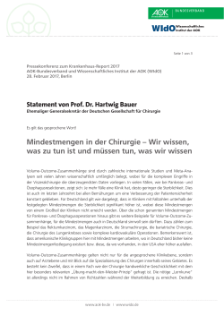 Statement Prof. Dr. Hartwig Bauer - AOK