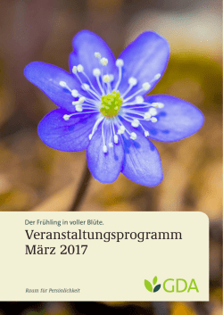 Veranstaltungskalender März 2017