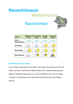Wetterbericht für Neuschönau