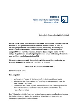 Hochschule Braunschweig/Wolfenbüttel Mit zwölf - PR