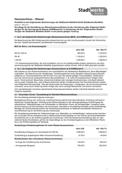 Hausanschluss &ndash; Wasser