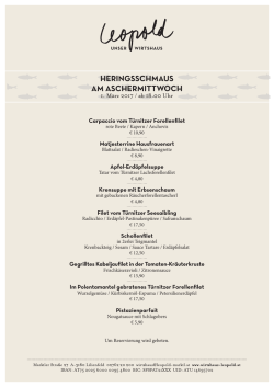 Heringsschmaus - Wirtshaus Leopold
