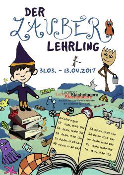 Flyer «Zauberlehrling - Theater Pavillon Luzern
