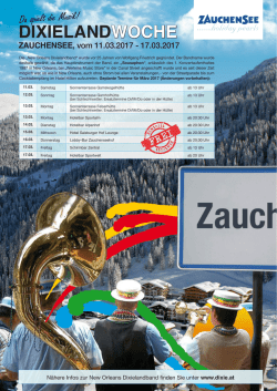 Dixieland Woche in Zauchensee Zauchensee swingt zu den